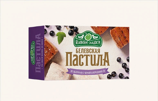 №2 Пастила  200г диетическая с ЧЁРНОЙ Смородиной, НОВЫЙ ФОРМАТ (4*50г)   в Химках