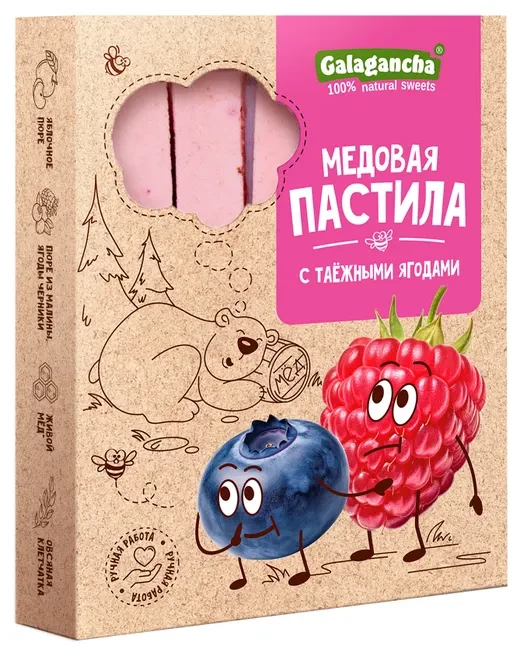  Пастила медовая с таежными ягодами, 190г в Химках