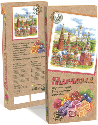  Сладарт Мармелад Ассорти ягодное в сахарной пудре, 200г    в Химках