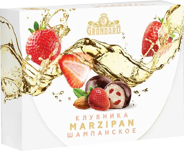 №1 TM Grondard       (10185) Конфеты глазированные Марципановые Клубника и Шампанское, 98г в Химках